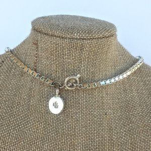 Lauren Silver Tone Collar Necklace
